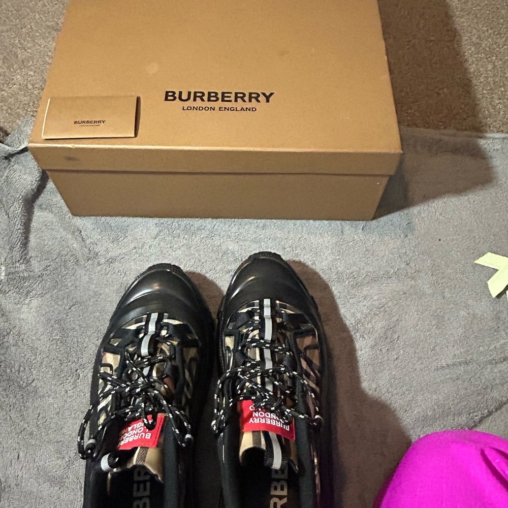 Burberry Black and Tan Men Sneakers..I HAVE THE RECEIPT